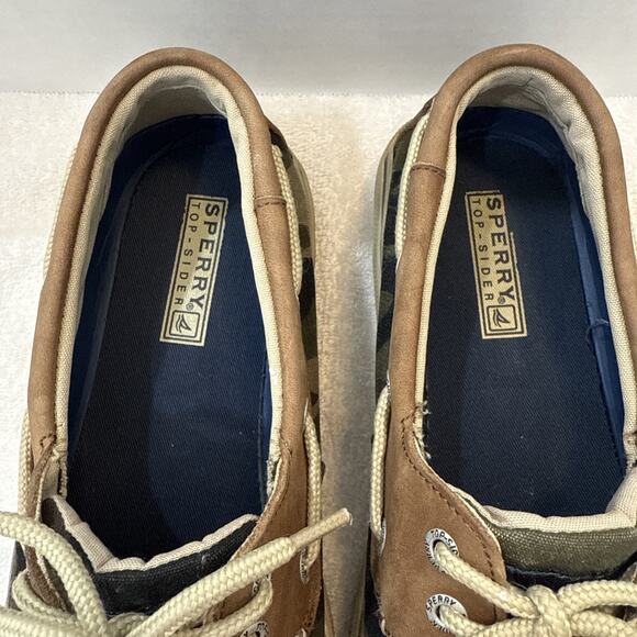 Rare Sperry Top Sider Camo 2 Eye Boat Shoe Mens Size 8 Camouflage Slides